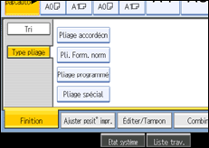 Illustration de l'écran du panneau de commande.