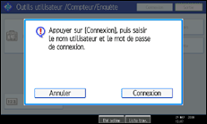 Illustration de l'écran du panneau de commande.