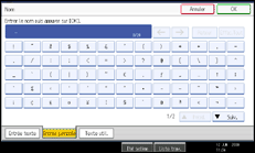 Illustration de l'écran du panneau de commande.