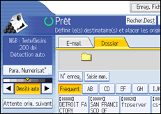 Illustration de l'écran du panneau de commande