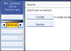 Illustration de l'écran du panneau de commande