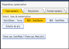 Illustration de l'écran du panneau de commande