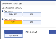 Illustration de l'écran du panneau de commande