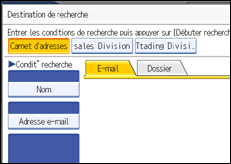Illustration de l'écran du panneau de commande