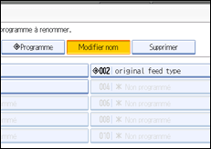 Illustration de l'écran du panneau de commande