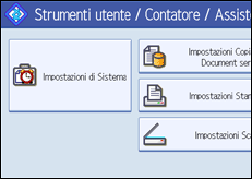 Illustrazione schermata pannello di conrollo