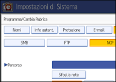 Illustrazione schermata pannello di controllo