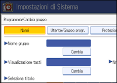 Illustrazione schermata pannello di controllo