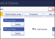 Illustrazione schermata pannello di controllo