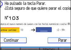 Ilustración de la pantalla del panel de operaciones
