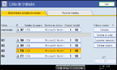 Ilustraci&oacute;n de la pantalla del panel de operaciones