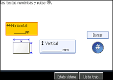 Ilustración de la pantalla del panel de operaciones
