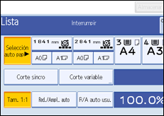 Ilustraci&oacute;n de la pantalla del panel de operaciones