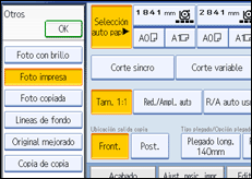 Ilustraci&oacute;n de la pantalla del panel de operaciones