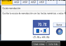 Ilustración de la pantalla del panel de operaciones