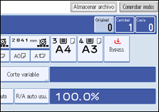 Ilustración de la pantalla del panel de operaciones