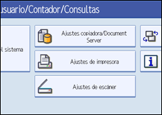 Ilustración de la pantalla del panel de operaciones