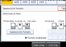 Ilustración de la pantalla del panel de operaciones