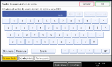 Ilustración de la pantalla del panel de operaciones