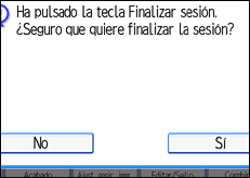 Ilustración de la pantalla del panel de operaciones