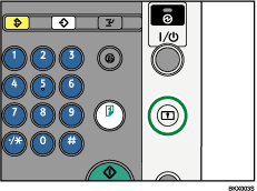 Ilustración de la tecla Inicio/Finalizar sesión