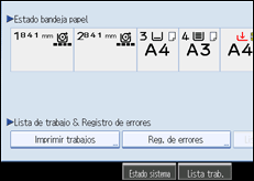 Ilustración de la pantalla del panel de operaciones