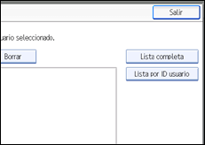 Ilustración de la pantalla del panel de operaciones