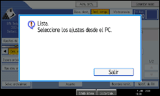 Ilustración del panel de operaciones