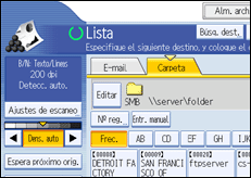 Ilustración del panel de operaciones