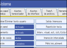 Ilustración del panel de operaciones