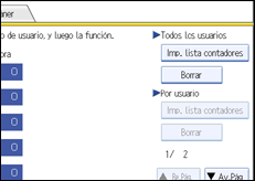 Ilustración del panel de operaciones