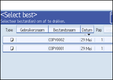 Schermafbeelding bedieningspaneel