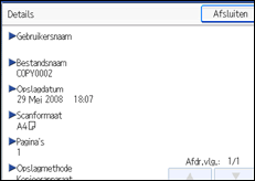 Schermafbeelding bedieningspaneel