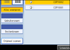 Schermafbeelding bedieningspaneel