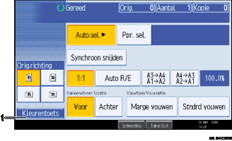 Schermafbeelding van een bedieningspaneel met genummerde oproepafbeeldingen