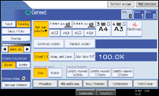 Schermafbeelding bedieningspaneel