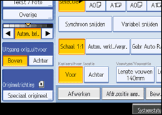 Schermafbeelding bedieningspaneel