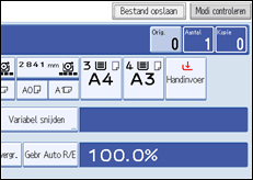 Schermafbeelding bedieningspaneel