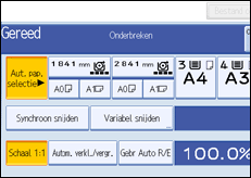 Schermafbeelding bedieningspaneel