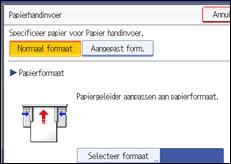 Schermafbeelding bedieningspaneel