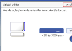 Schermafbeelding bedieningspaneel