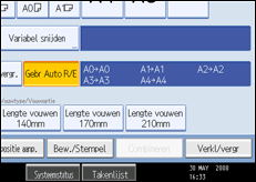 Schermafbeelding bedieningspaneel