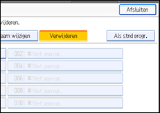 Schermafbeelding bedieningspaneel