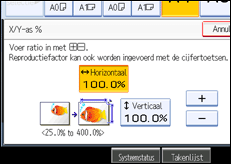 Schermafbeelding bedieningspaneel