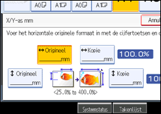 Schermafbeelding bedieningspaneel