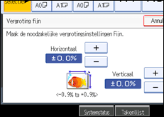 Schermafbeelding bedieningspaneel