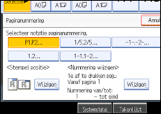 Schermafbeelding bedieningspaneel