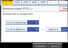 Schermafbeelding bedieningspaneel