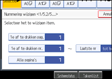 Schermafbeelding bedieningspaneel