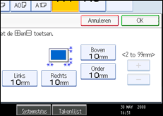 Schermafbeelding bedieningspaneel